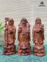 Tượng Phúc Lộc Thọ (Tam Đa) Gỗ Sưa Cao 22 Ngang 9 Sâu 6 (cm)