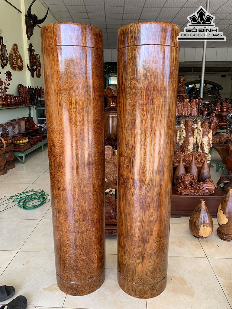 Cặp Trụ Gỗ Ké Cao 1m57 Đường Kính 33 (cm)