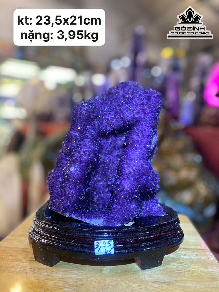 Tinh Thể Đá Thạch Anh Tím Cao 23,5 Ngang 21 (cm) 3,95kg