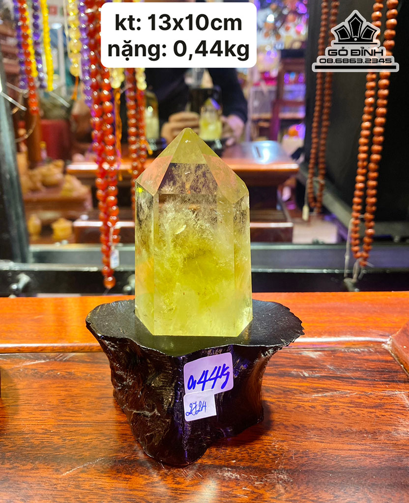 Trụ Đá Thạch Anh Vàng Cao 13 Ngang 10 (cm) 0,44kg