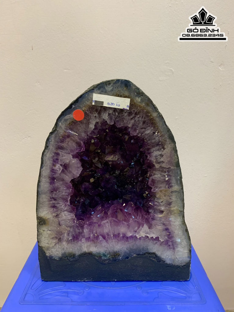 Động Đá Thạch Anh Tím Cao 26 Ngang 20 Sâu 14 (cm) 8,7kg