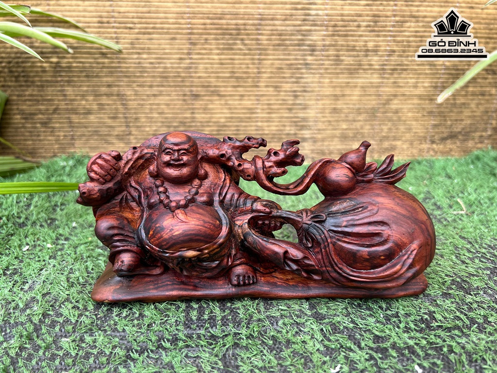 Tượng Phật Di Lặc Gỗ Sưa Cao 7 Ngang 16 Sâu 5 (cm)