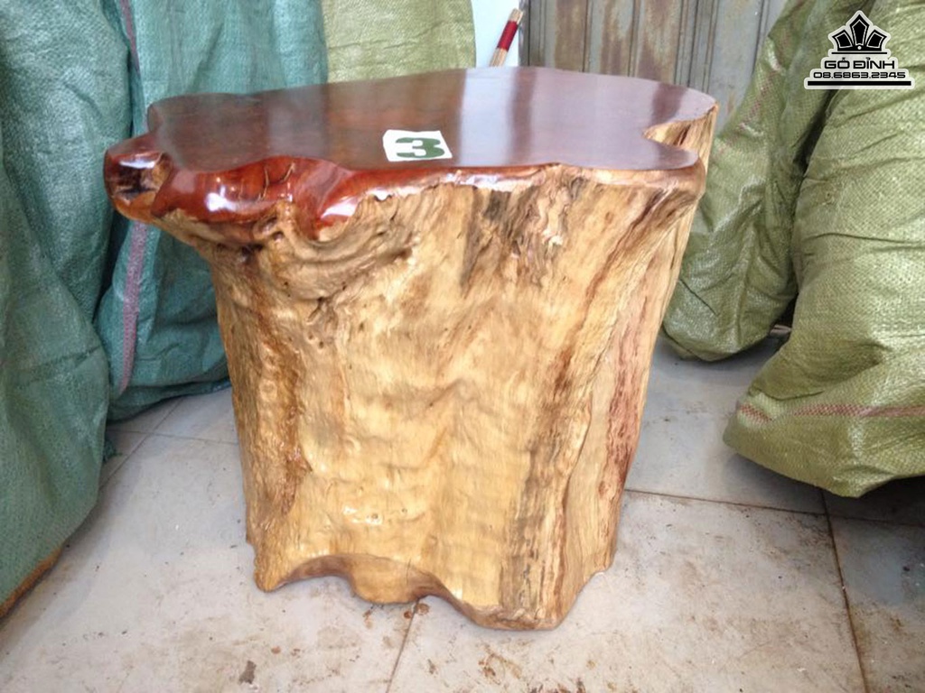 Đôn Gỗ Đinh Hương Nguyên Khối Cao 42 Mặt 50-36 (cm) DH03