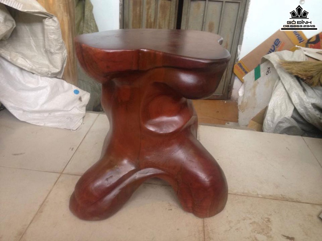 Đôn Gỗ Lim Cao 41 Mặt 38-31 (cm) DL403