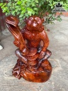 Tượng Khỉ Gỗ Hương Liền Khối Cao 30 Ngang 21 Sâu 15 (cm)