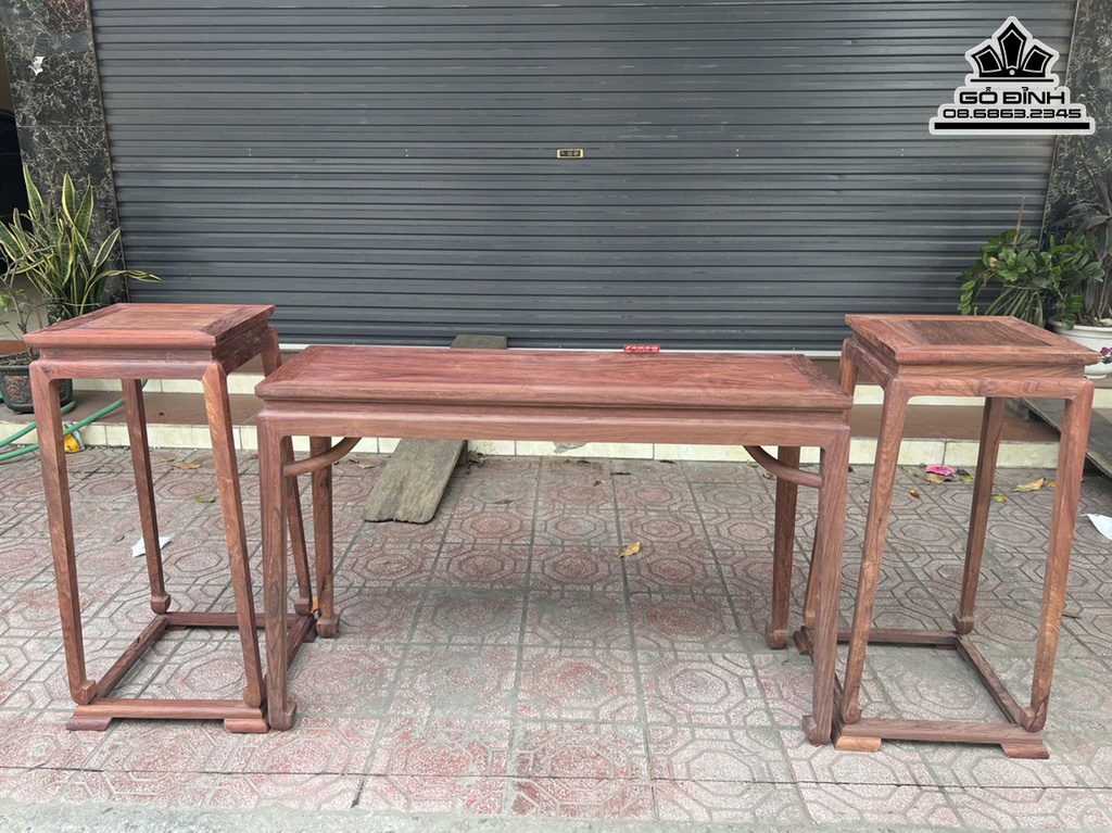 Cặp Tủ Trà Gỗ Trắc Cao 50 Ngang 40 Sâu 26 (cm)