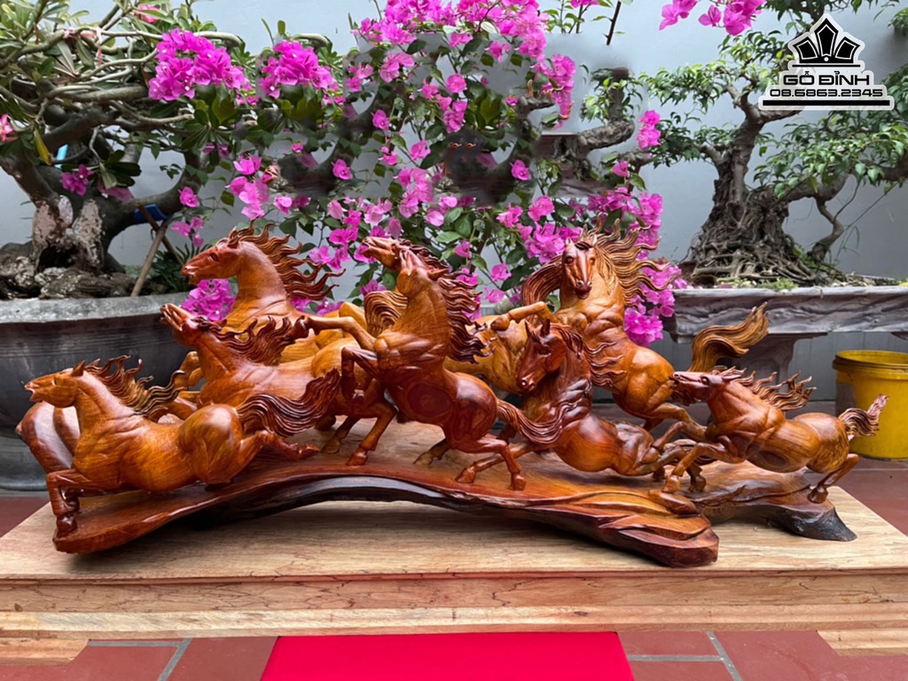 Cầu Bát Mã Gỗ Hương Cao Cả Kỷ 38 Ngang 110 Sâu 25 (cm)