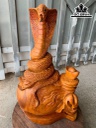 Tượng Rắn Phong Thủy Gỗ Hương Cao 55 Ngang 32 Sâu 20 (cm)