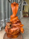 Tượng Rắn Phong Thủy Gỗ Hương Cao 64 Ngang 36 Sâu 29 (cm)