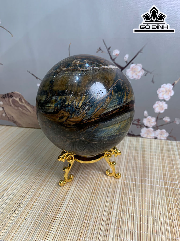 Bi Cầu Đá Mắt Hổ Đường Kính 11,5 (cm) 2,2kg