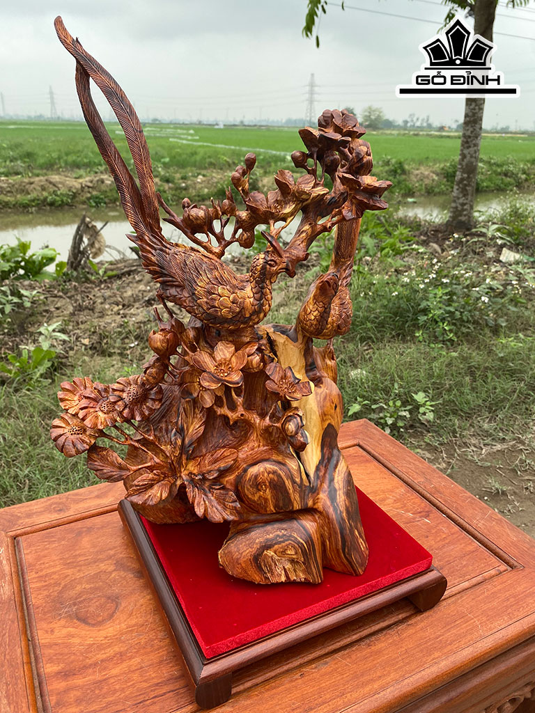 Mai Trĩ Gỗ Cẩm Cao 52 Ngang 38 Sâu 25 (cm)