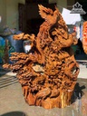 Tượng Song Phụng Uyên Ương Gỗ Hương  Cao 118 Rộng 92 Dày 36 (cm)