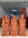 Tượng Phúc Lộc Thọ (Tam Đa) Gỗ Hương Cao 80 Ngang 30 Sâu 23 (cm)
