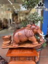 Tượng Voi Gỗ Hương Cao 34 Ngang 62 Sâu 28 (cm)