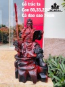 Tượng Quan Công Gỗ Trắc Cao 60 Ngang 33 Sâu 22 (cm)