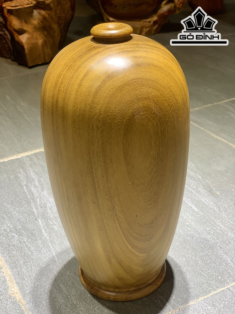 Bình Phú Quý Gỗ Cẩm Vàng Cao 26 Đường Kính 12 (cm)