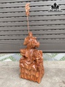 Tượng Quan Công Gỗ Hương Cao 48 Ngang 22,5 Sâu 17,5 (cm)
