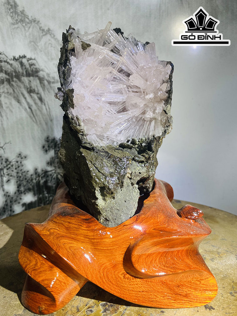 Bông Hoa Ưu Đàm Đá Aragonit Cao 22 Ngang 15 (cm) 3,5kg