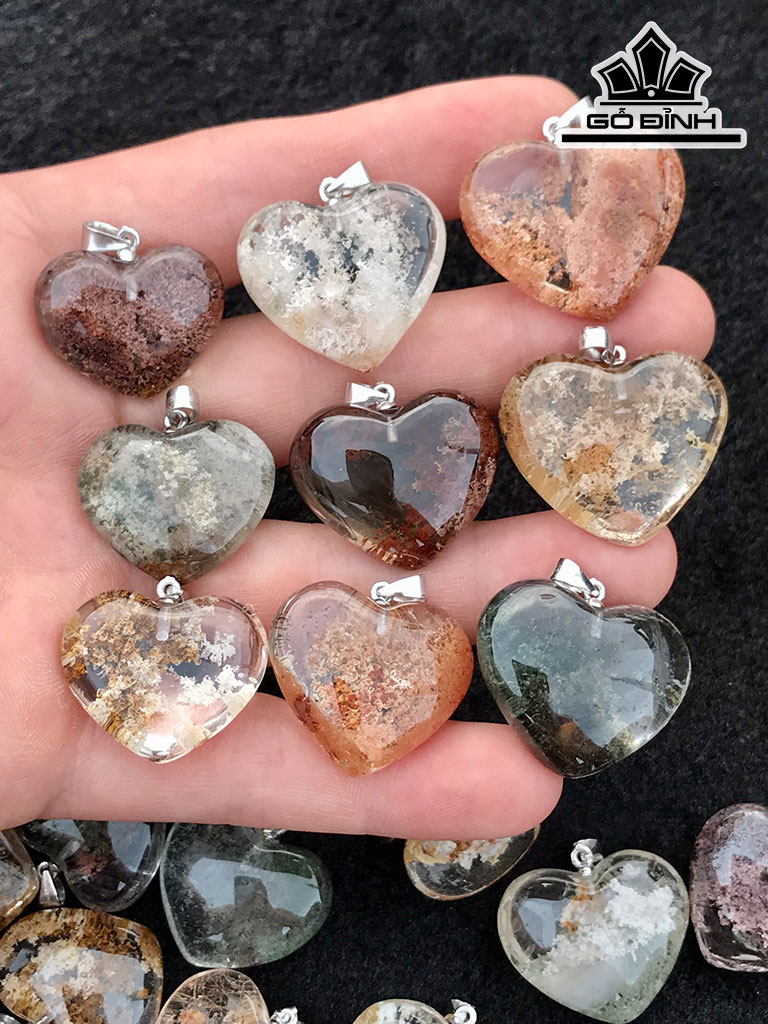 Mặt Dây Chuyền Đá Thạch Anh Ưu Linh Min 20x21x10mm. Max 28x30x14mm