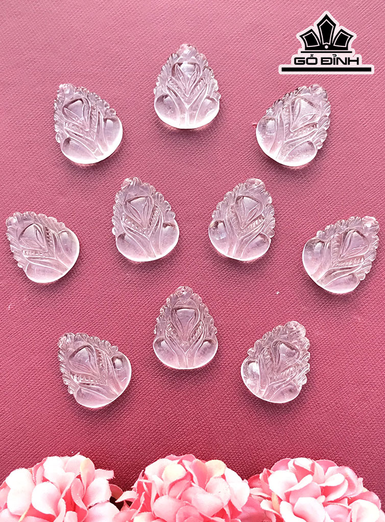 Mặt Hồ Ly Chúa Đá Thạch Anh Trắng Cao 27,5 Ngang 21 Sâu 9,6 (mm)