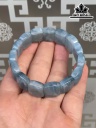 Vòng Tay Ngọc Hải Lam Đá Aquamarine -Rộng 16,3mm Chu vi vòng 21,5cm