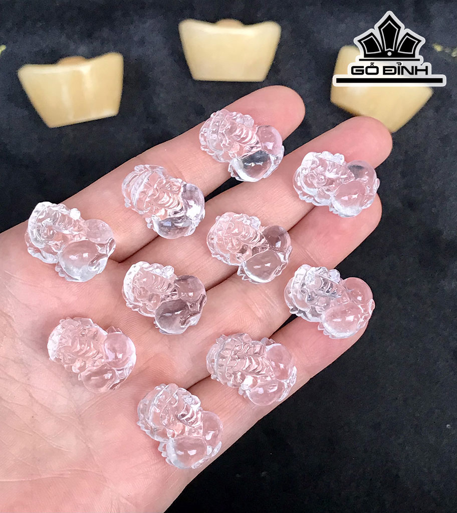 Vòng Tay Thiên Lộc Thủy Ngọc Đá Thạch Anh Cao 21 Ngang 15,3 Sâu 11 (mm)