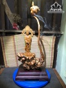 Tượng Đại Thế Trí Bồ Tát Gỗ Nu Trâm Vàng Cao 50 Ngang 21 Sâu 12 (cm)