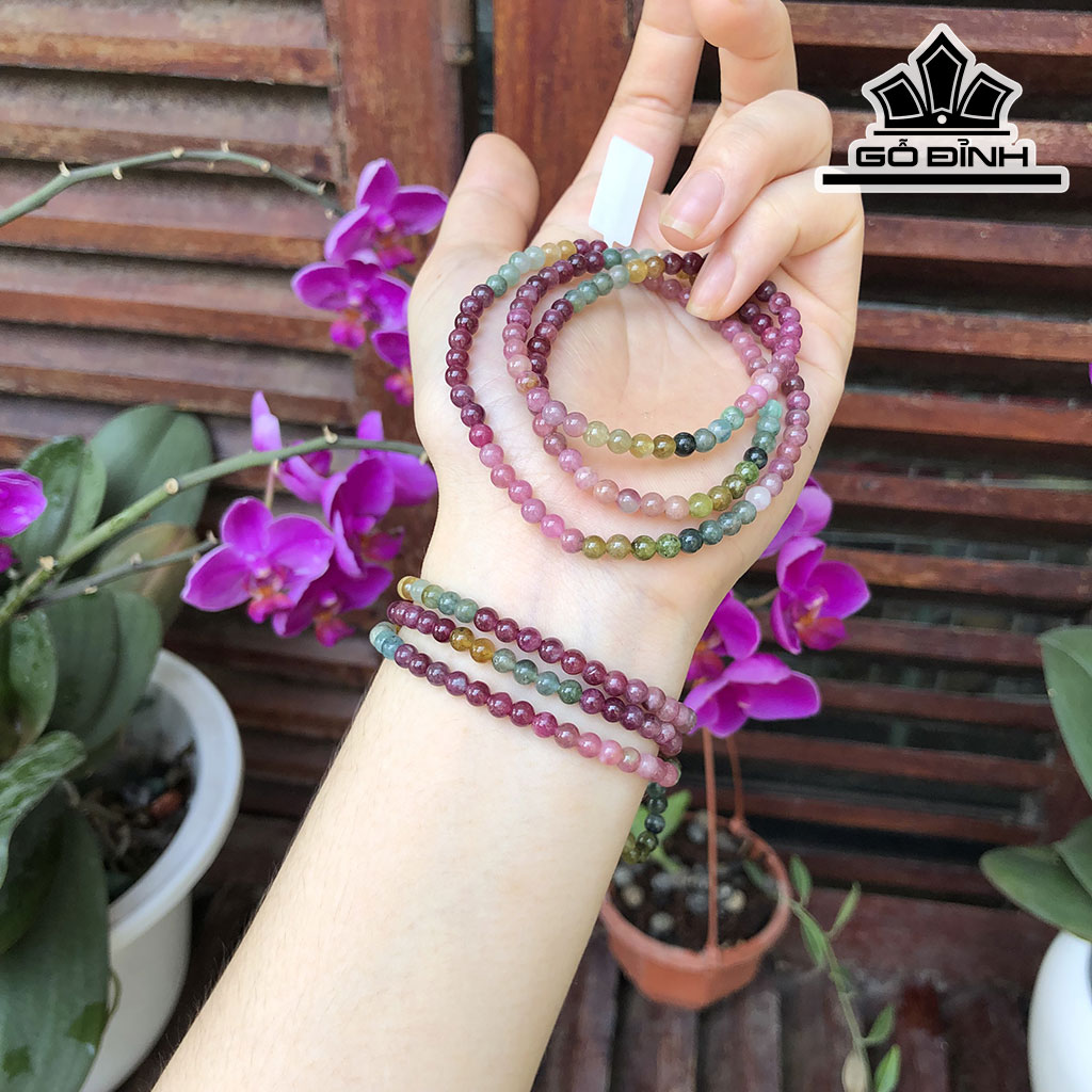 Chuỗi Đá Tourmaline Đường Kính Hạt 4,3 (mm)