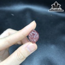 Mặt Hồ Ly Chúa Đá Thạch Anh Dâu Tây Hồng Cao 2 (mm)