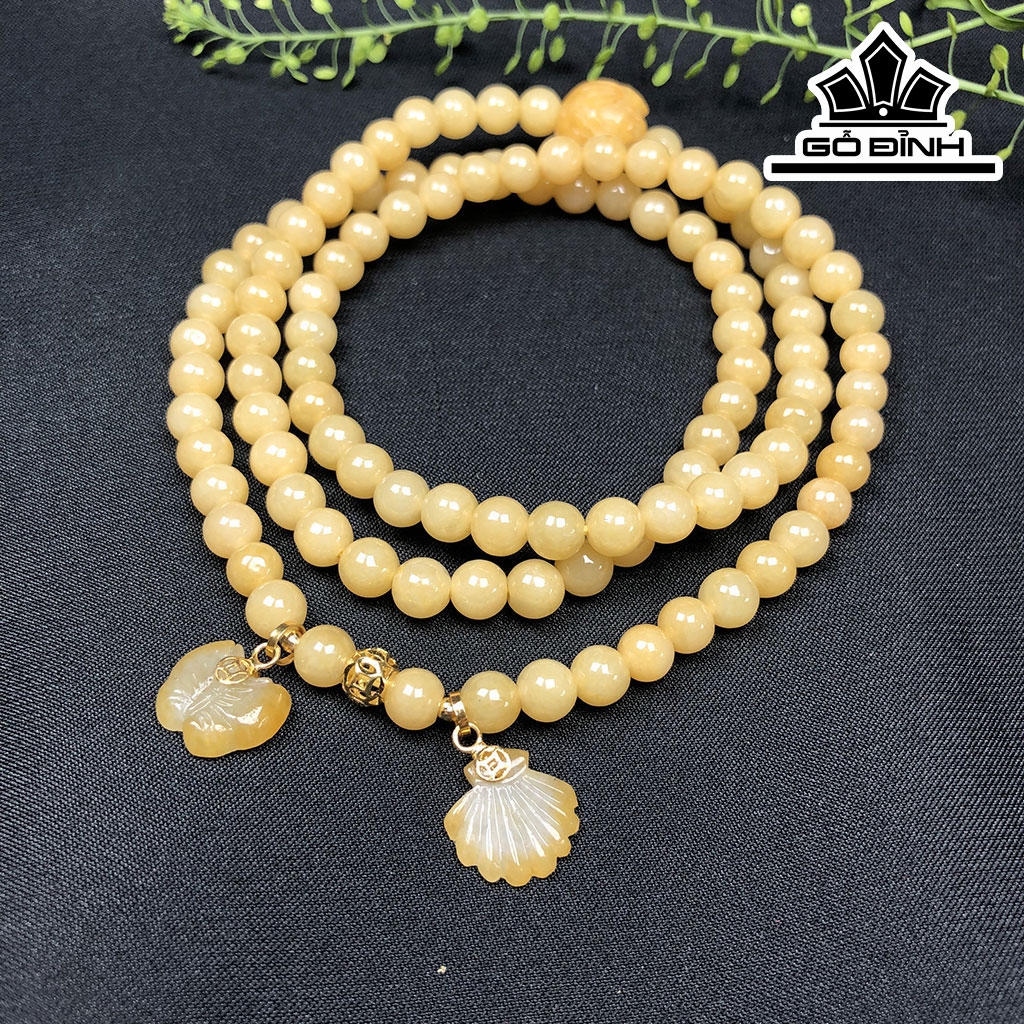 Vòng Tay Chuỗi Hồ Điệp Đá Ngọc Hoàng Đường Kính Hạt 6 (mm)