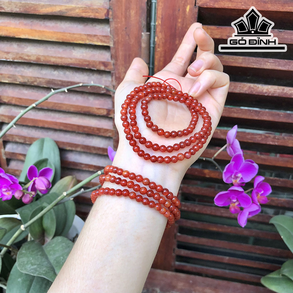 Vòng Tay Đá Mã Não Đường Kính Hạt 5 (mm)