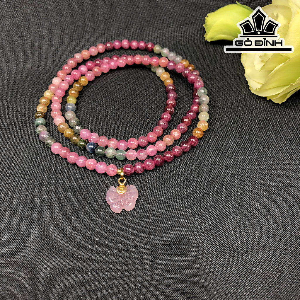 Vòng Tay Đá Tourmaline Đường Kính Hạt 4,3(mm)