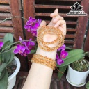 Vòng Tay Đá Thạch Anh Vàng Đường Kính Hạt 6 (mm)