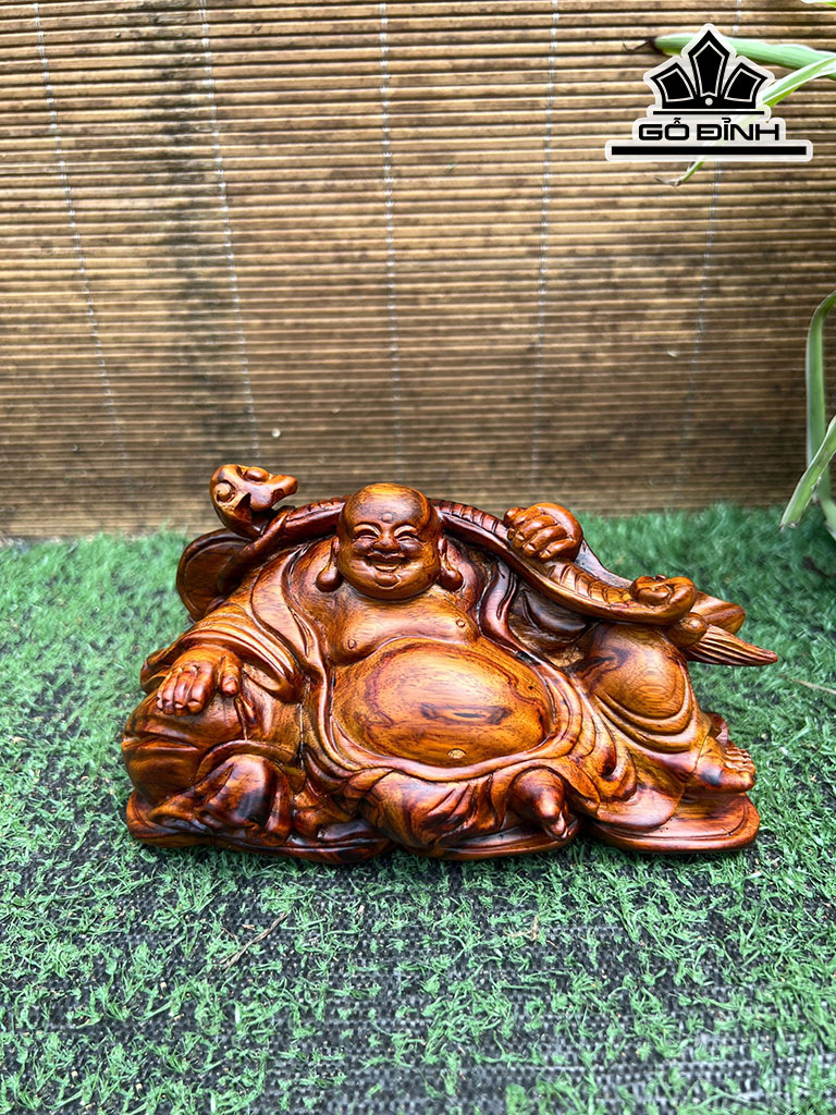 Di Lặc Gỗ Sưa Cao 8 Ngang 15 Sâu 6 (cm)