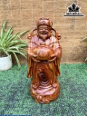 Tượng Thần Tài Gỗ Sưa Cao 23 Ngang 10 Sâu 9,5 (cm)