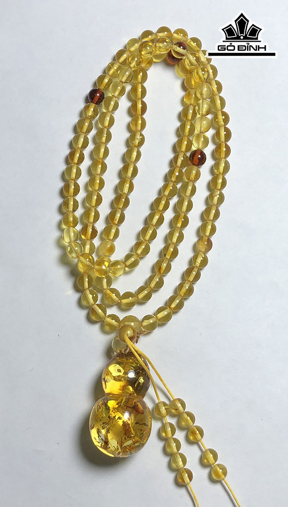 Chuỗi Đá Hổ Phách Đường Kính Hạt 5,4 (mm) 15,6gr