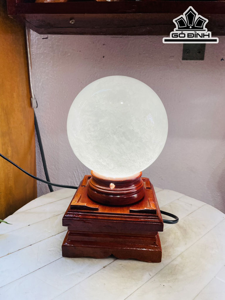 Bi Cầu Đá Thạch Anh Trắng Cao 14 (cm) 3,8kg