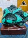 Tác Phẩm Đá Khổng Tước (Malachite) Cao 16 Ngang 15 (cm) 2,7kg