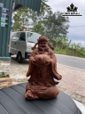 Tượng Thần Tài Gỗ Sưa Cao 21 Ngang 14 Sâu 11 (cm)