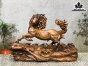 Tượng Ngựa Phong Thủy Gỗ Bách Xanh Cao 45 Ngang 66 Sâu 26 (cm)
