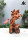 Tượng Quan Công Gỗ Hương Cao 65 Ngang 35 Sâu 21 (cm)