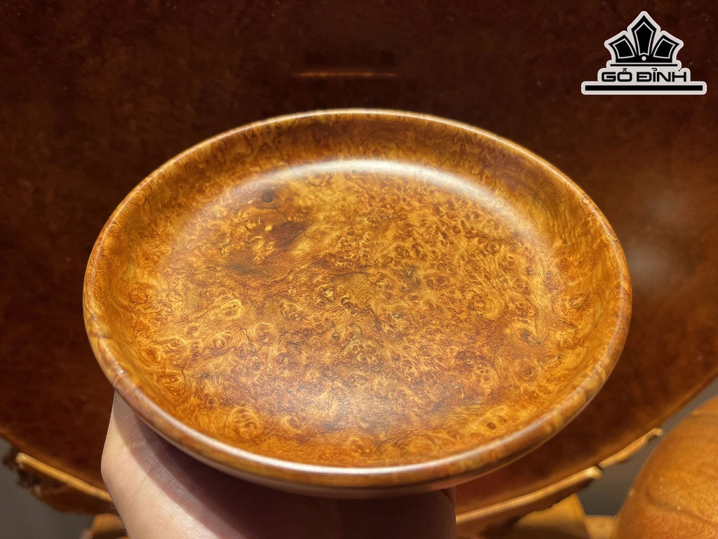 Đĩa Gỗ Trang Trí Gỗ Nu Hương Đường Kính 15 Dày 3 (cm)