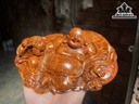 Tượng Phật Di Lặc Gỗ Nu Hương Cao 5 Ngang 20 (cm)
