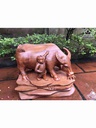 Tượng Tiểu Đồng Chăn Trâu Gỗ Hương  Cao 29 Rộng 38 Dày 28 (cm)