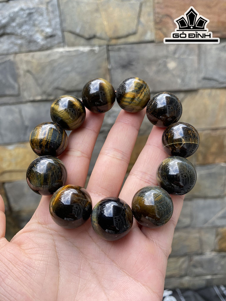 Vòng Tay Đá Mắt Hổ Đường Kính Hạt 20 (mm)