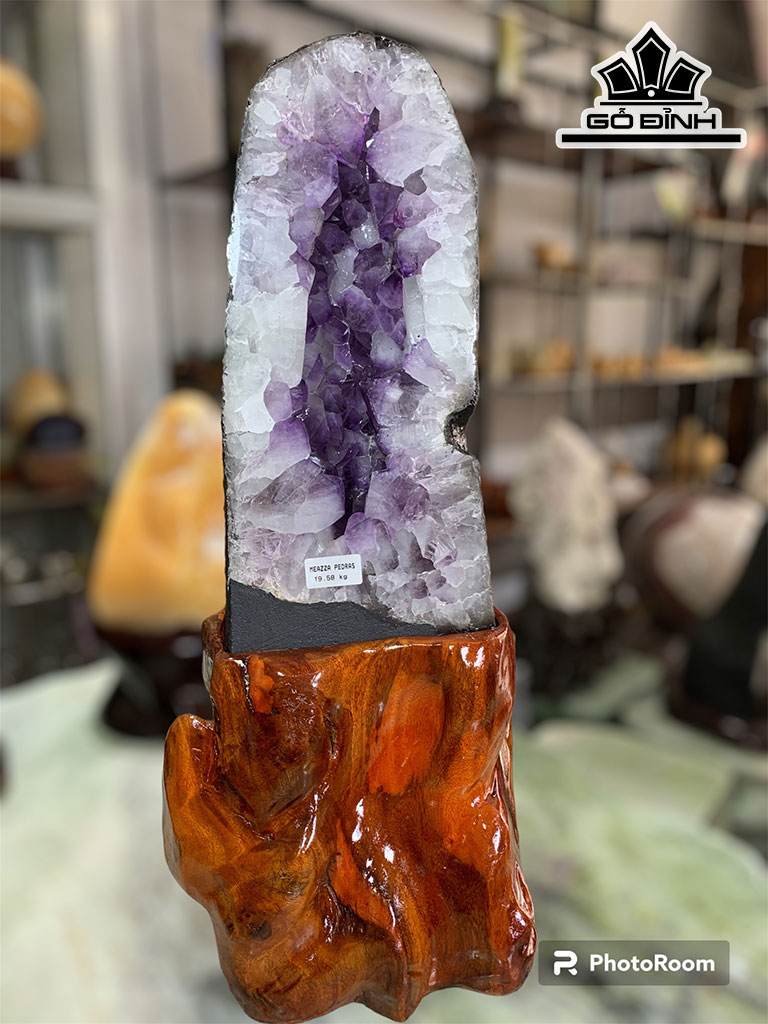 Tinh Thể Đá Thạch Anh Tím Cao 42 Ngang 20 Sâu 18 (cm) 29,5kg