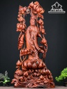 Tượng Phật Bà Quan Âm Gỗ Trắc Cao 94 Ngang 45 Sâu 23 (cm)