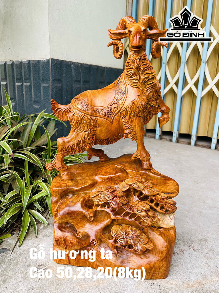 Tượng Nhất Dương Gỗ Hương Cao 50 Ngang 28 Sâu 20 (cm)