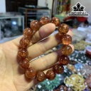 Vòng Tay Đá Thạch Anh Tóc Nâu Đường Kính Hạt 14 (mm)