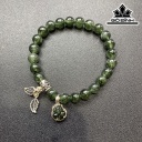 Vòng Tay Đá Thạch Anh Tóc Xanh Đường Kính Hạt 7,1 (mm)